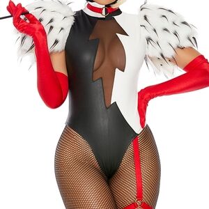 Forplay Black and White Angel Costume